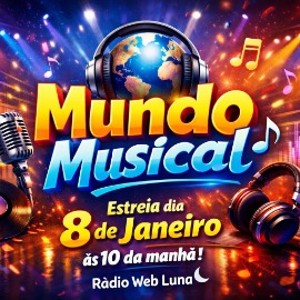 ESTREIA MUNDO MUSICAL, 8 DE JANEIRO COM ADRIANO PAULO AQUI NA RÁDIO WEB LUNA